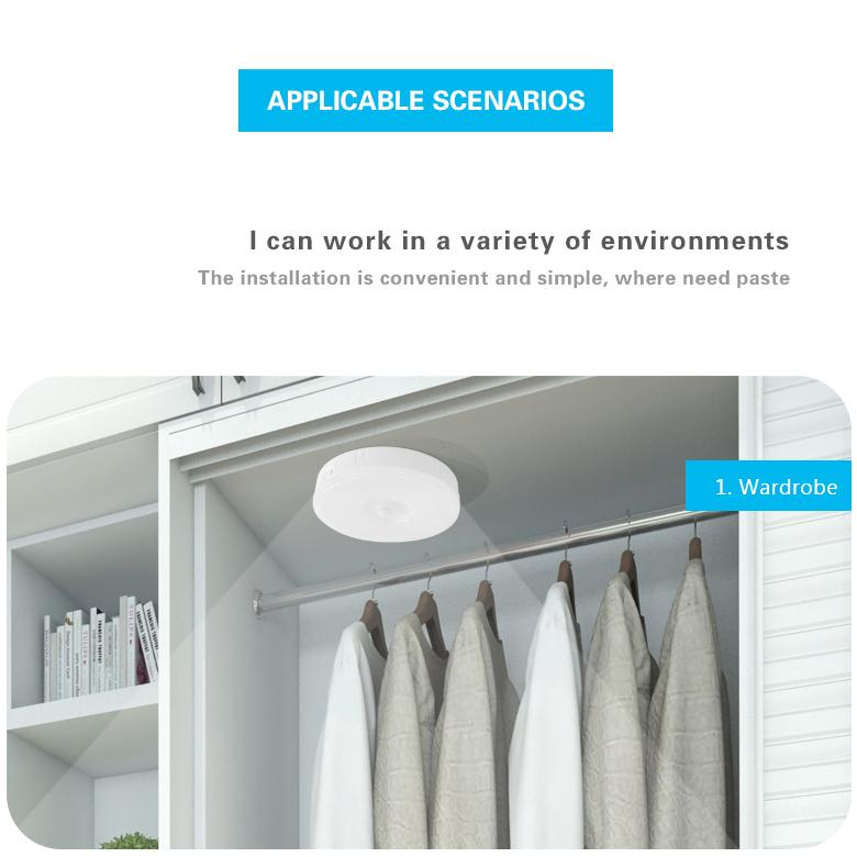 Светодиодный индукционный ночник для человеческого тела, беспроводной магнитный присоска, зарядка через USB, шкаф, прикроватный светильник HMKH YSXX