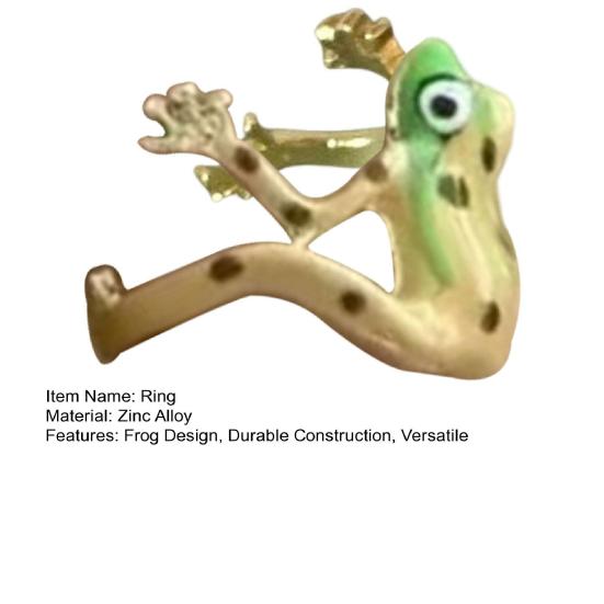 Набор колец в форме лягушки 1/3 шт. Сплав с гальваническим покрытием Кольцо на палец Фестивали Вечеринки Свидания Посиделки Аксессуары