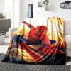 Spiderman City Hero Flannel Blanket Super Soft Warm Cozy Blanket For Sofa Bed Office Travel Allseason Home Decor Gift