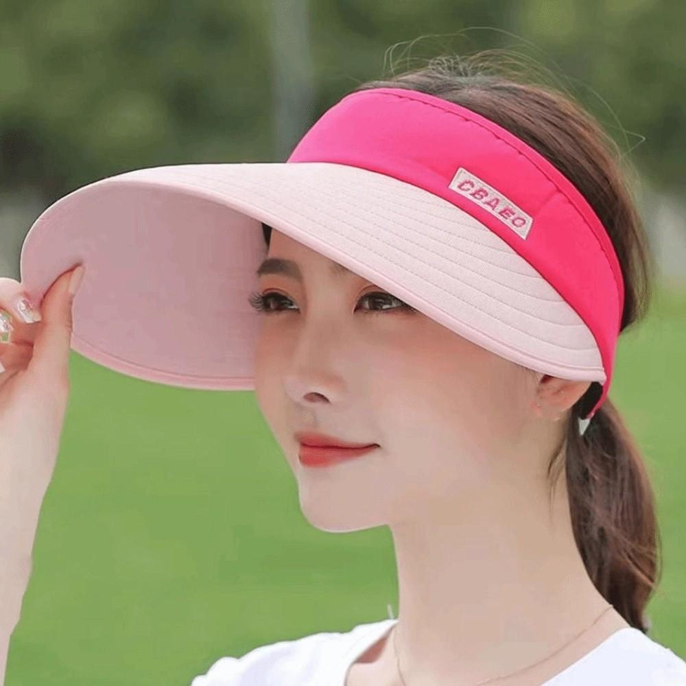 Summer For Women Wide Brim UV Protection Sunscreen Korean Style Hat Empty Top Hat Women Cap Sun Hat