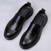 2025 Spring New Leather Men's Shoes One-pedal Business Breathable Casual Leather Shoes Men's Comfortable Foot Shoes