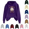 Women's Fashionable Casual Long Sleeve Hooded Printed Sweatshirt