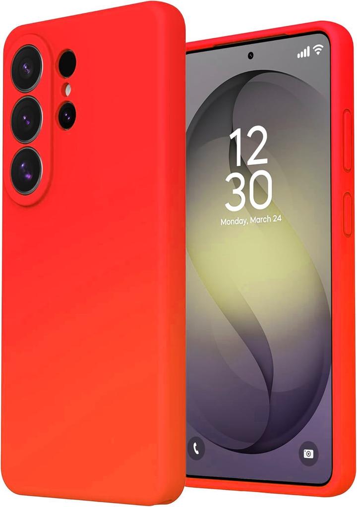 Совместим с чехлом для телефона Samsung S26 Ultra из жидкого силикона, S25 Plus чехол с полным покрытием, ударопрочный защитный чехол s24 Fe
