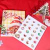 Christmas Advent Calendar DIY Alloy Beaded Bracelet Kit 24 Grids Kids Crafts Jewelry Making Set Holiday Gift for Girls