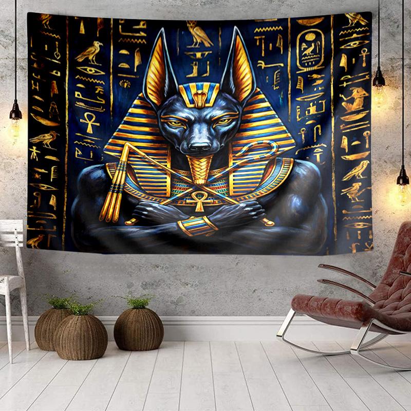 Ancient Egyptian Pharaoh Tapestry, Unique Design Tapestry, Wall Decor for Bedroom,Livingroom, Playroom,Heartwarming Fan Holiday Gifts