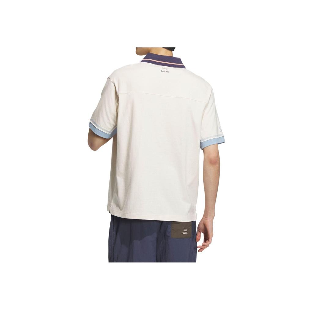 Adidas Originals Trefoil X Zhang Changxiong SS23 Топы-поло унисекс с вышивкой и короткими рукавами Wonder-White IS0636