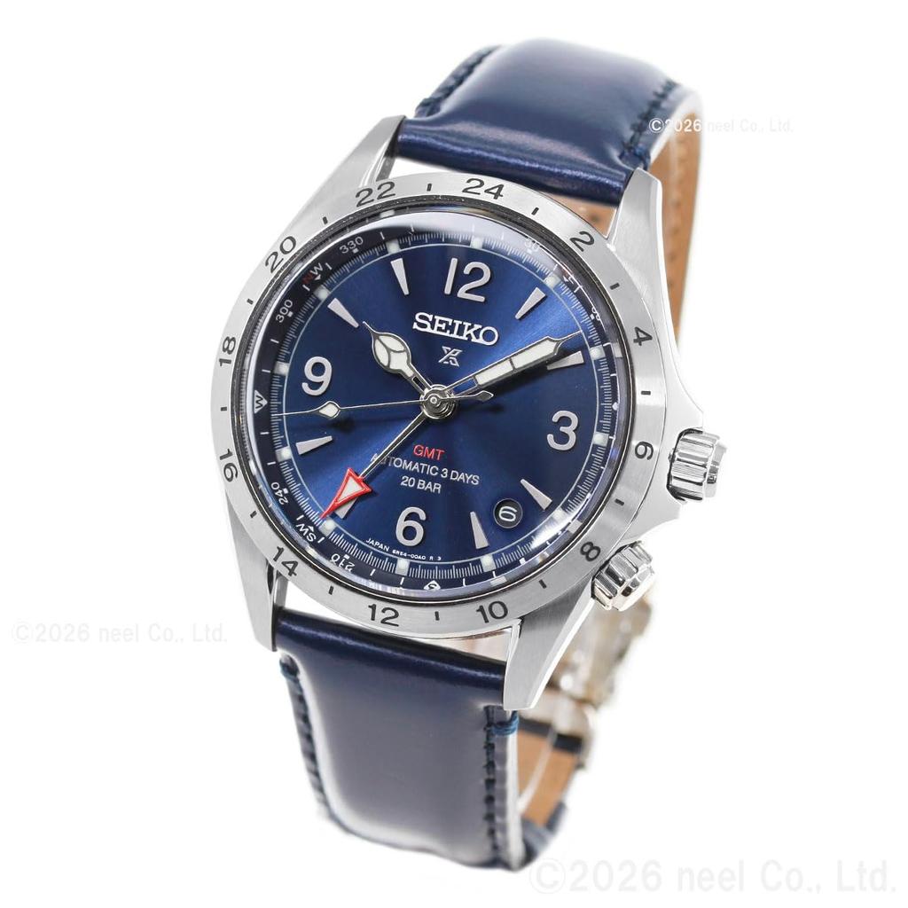 [PROSPEX] Alpinist HBC008J Men's Automatic Mechanical GMT Watch, 3-Day Power Reserve, Compass, Blue Dial