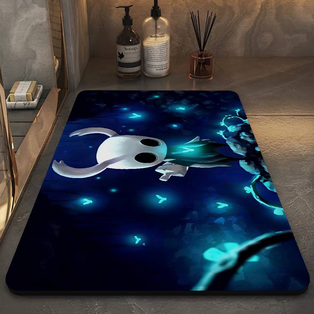 Hollow K-Knight Game Entrance Door Mat Washable Non-Slip Living Room Sofa Chairs Area Mat Kitchen Welcome Doormat
