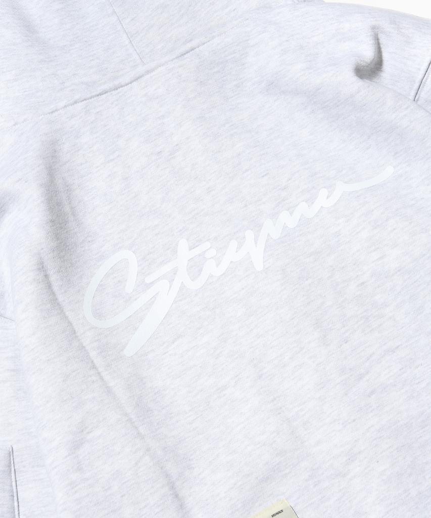Худи на молнии Stigma Oversized Белый меланж