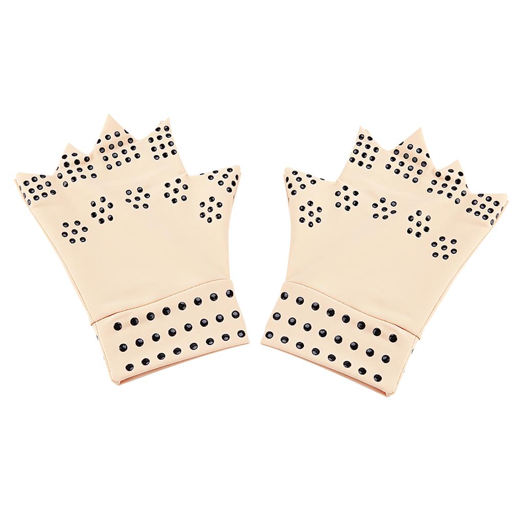 1 пара перчаток без пальцев унисекс нейлоновые компрессионные перчатки дышащие для повседневной жизни телесного цвета