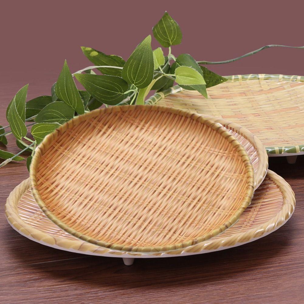 Round Bread Dessert Plate Classic Snack Plate Food Plate Decoration Tray Kitchen