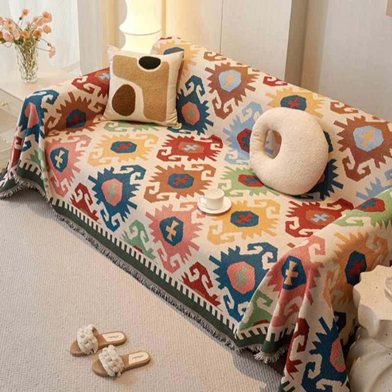 Одеяло для дивана в скандинавском стиле, цельное, полностью обернутое, пыленепроницаемая ткань, универсальное для четырех сезонов, противоскользящее, многофункциональное одеяло, домашний текстиль, украшение