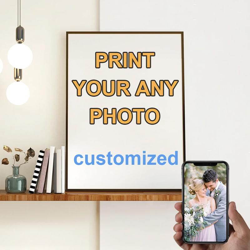 Персонализированный подарок, индивидуальный постер, любой размер, печать, холст, настенное искусство с вашей фотографией, картина, декоративная картина, домашний декор для фестивалей, вечеринок, тематических мероприятий