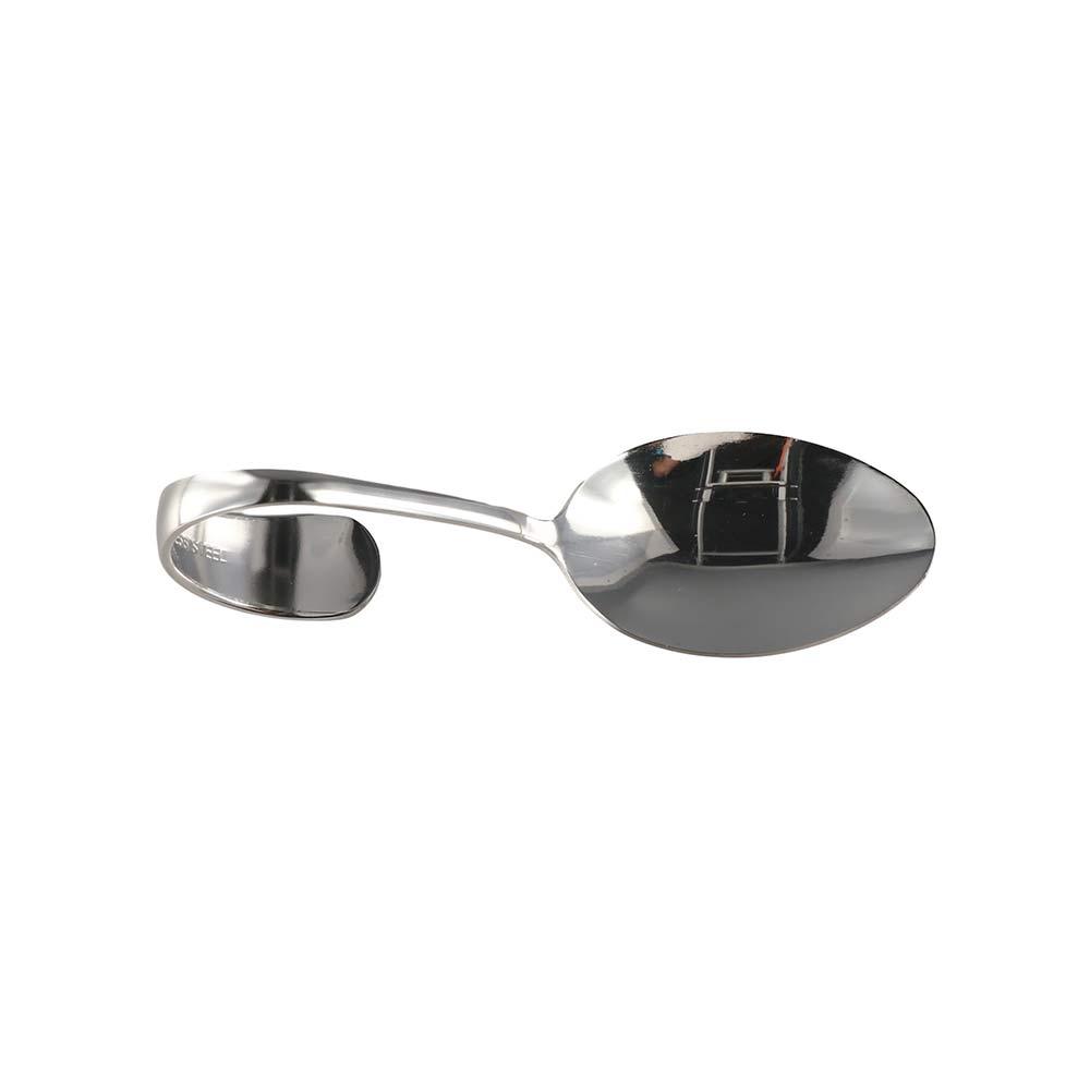 Rustproof Curved Handle Spoon Comfortable Grip Serving Spoons Dessert Spoons  Baby