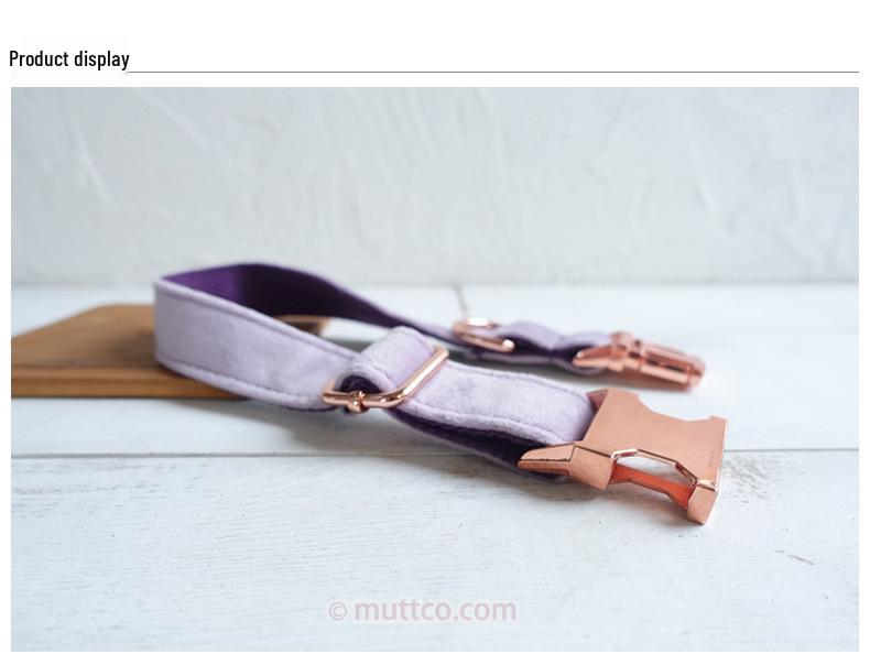 MUTTCO Толстый флисовый ошейник и поводок для собак, Двухслойный, Устойчивый к рывкам, Цинк-сплав, UDC-082M