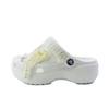 Classic Platform Clog EVA Pearl Bow Campus Style Hole Shoes Unisex White