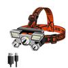 LED Headlamp Strong Light Super Bright Head-Mounted Flashlight Outdoor Rechargeable Night Fishing Headlight 5 Light Sources