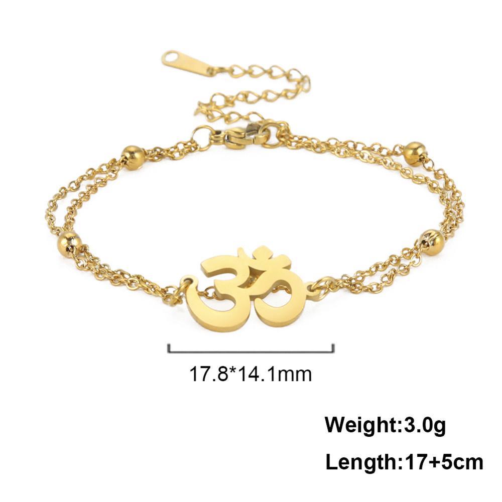 Cazador Stainless Steel Buddhism Hindu Yoga Om Hand Bracelets for Women Mother's DayBirthday Gifts Meditation Jewelry 2026