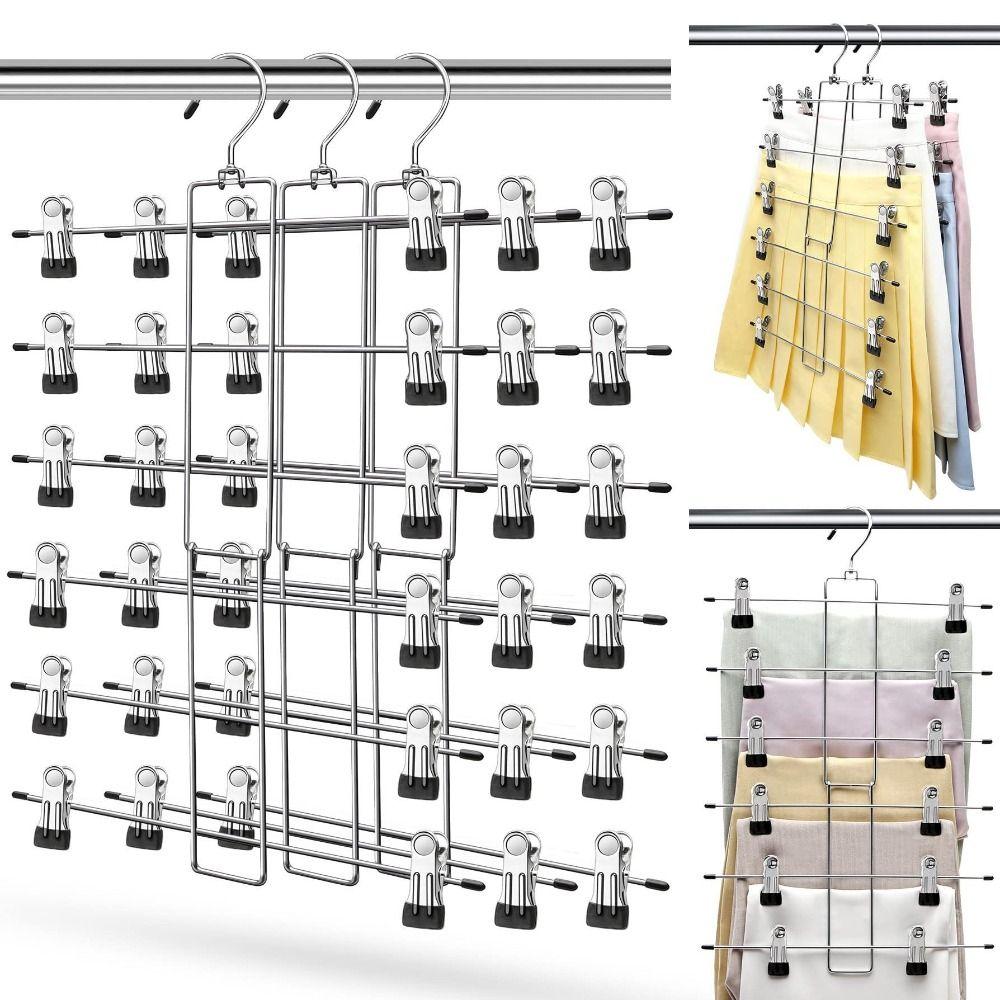 Non-slip Folding Tape Clip Multi-Layer Finishing Hanger Portable Home Storage