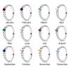 Lr Color Gemstone 925 Silver Zircon Ring Female New Korean Fashion Stacked Couple Gift Women Jewelry Sexy December Birthstone Co