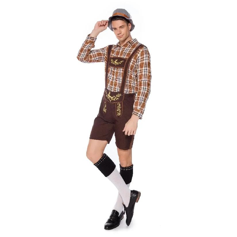 Oktoberfest Costume Man Bavarian Octoberfest German Festival Beer Cosplay Adult Male Halloween Party Costumes Set