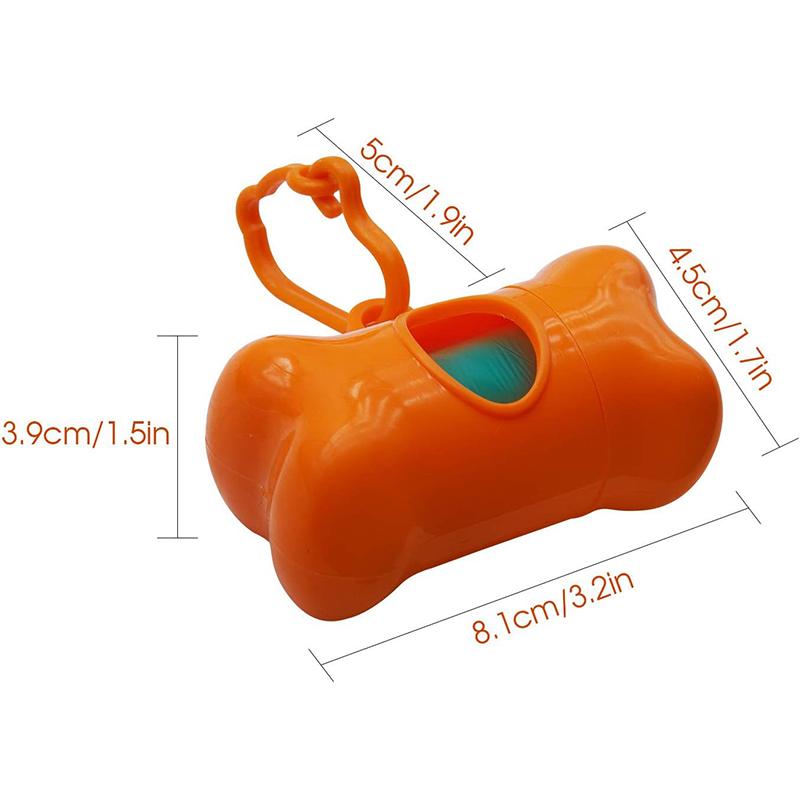 1Pc Bone Shaped Poop Bag Dispenser Pet Dog Waste Bag Holder Plastic Garbage Bags Dispenser Carrier Case Portable Litter Pouch
