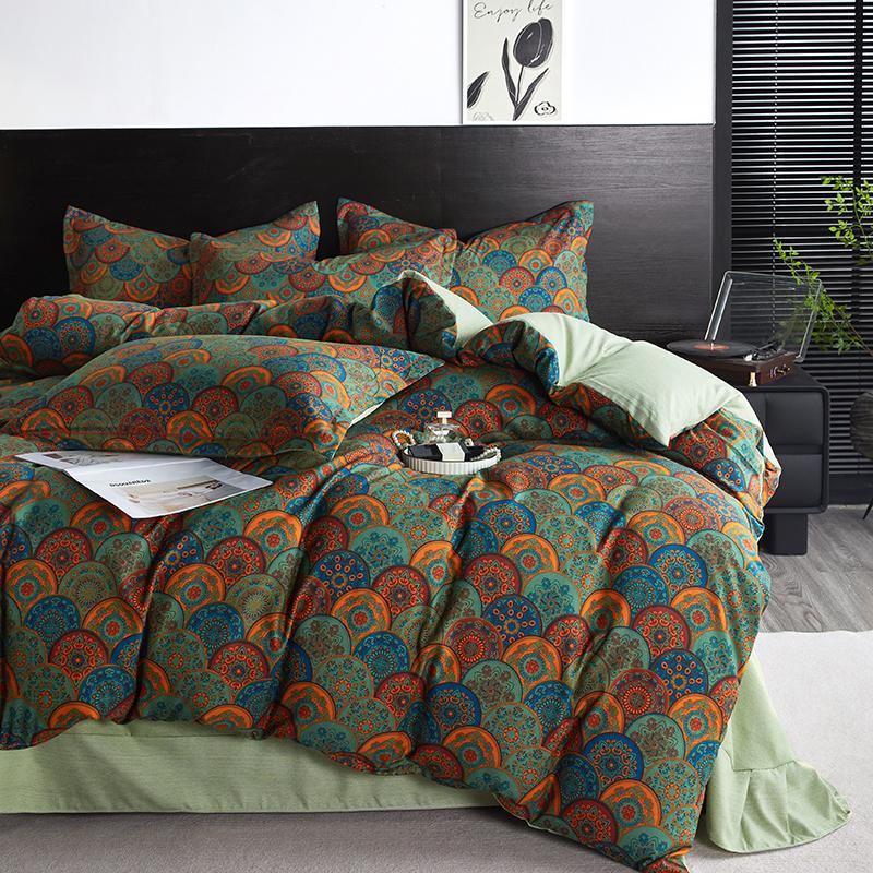 Пододеяльник Двухслойный комплект постельного белья Yann Retro Комплект постельного белья Постельное белье Queen King Size Наволочки