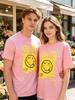 Unisex shirt Cotton Oversize Large Size Print&Pictures smiling face