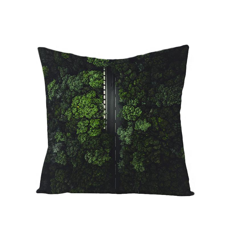 Дом Тропическое Растение Зеленые Листья Полиэстер Наволочка Дом Скандинавский Стиль Подушка Подушка для Талии Наволочка