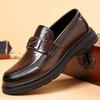 Кожаная обувь мужская натуральная кожа британская деловая кожаная обувь мужская осенняя с мягким верхом повседневная высококачественная мужская обувь слипоны