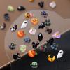 50 шт./упак. хэллоуинские подвески для дизайна ногтей, микс, 3D, симпатичные мультяшные тыквы, монстры, смоляные подвески, плоские аксессуары для украшения ногтей