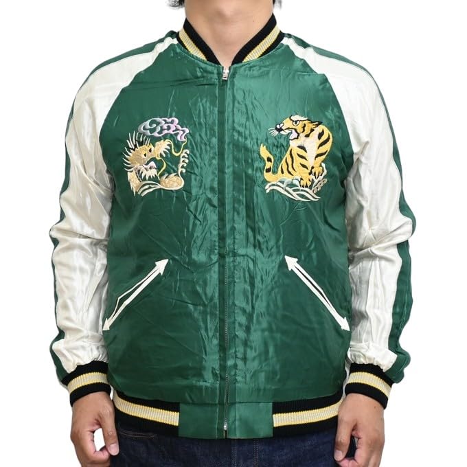 Куртка-сувенир Tailor Toyo из ацетата Сукаджан ОРЁЛ Taylor Toyo TT15542-137 ДРАКОН×ТИГР × (XXXL)