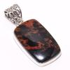 Подарочный кулон из натурального красного обсидиана 925 пробы из стерлингового серебра 1,65 дюйма S2D55