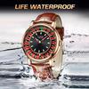 LIGE 2025 Creative Men Watch Fashion Roulette Dial Waterproof Luminous Men's Quartz Watch