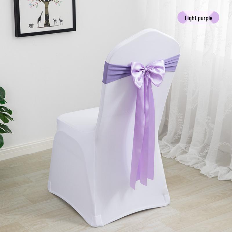 Elegant Wedding Ribbon Chair Cover Decoration