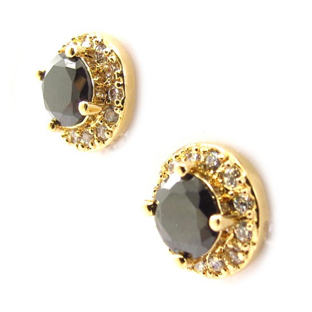 Les Trésors De Lily [K7195] - Серьги «Сисси» с покрытием из черного золота