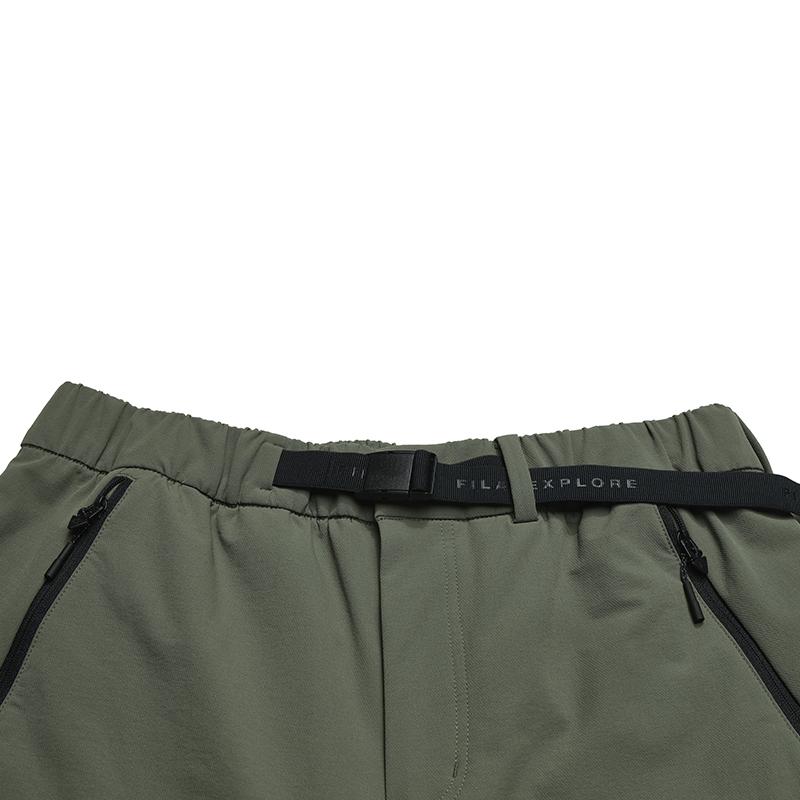 Fila Explorer Curved Blade Pants Cotton Soft Comfortable Forest Style Outdoor Workwear Loose Woven Casual Pants Women Pants Ancient-Tree A11W547804FKK