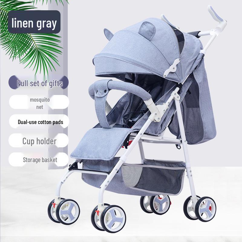 Ultra-Lightweight Foldable Baby Stroller, Sit & Lie Positions, for 0-3 Years