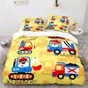 Excavator Duvet Cover Set King Queen Full Size Polyester Bedding Set Kids' Boys Girls Comforter Cover Engineering Vehicle