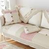 Универсальная диванная подушка в корейском стиле Four Seasons из натуральной ткани с бантом, простая нескользящая комбинированная диванная подушка с волнистыми краями