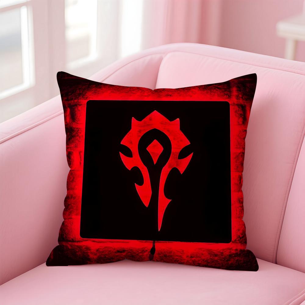 Fashion WWorld Of Warcraft WWOW Cushion Cover Pillowcase Short Plush Invisible zipper Room Sofa Cushion Cover