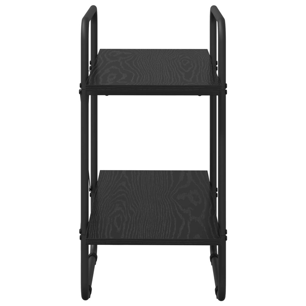 Bookshelf 2 Tiers 80 x 35 x 70 cm PB Black Oak Effect