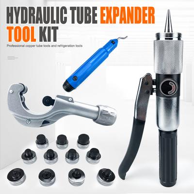 Гидравлический развальцовщик труб, комплект инструментов с 11 головками для расширения труб, заслонка для медных труб кондиционера, заслонка для труб холодильника
