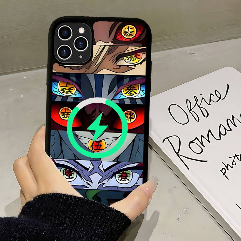Anime Demon Slayer Magsafe Magnetic Phone Case For IPhone 17 16 Pro Max 15 Plus 14 13 12 11 Cover