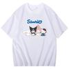 Летняя Новая Женская Футболка HelloKitty Милая Футболка Одежда С Принтом Букв Хлопок Мода Повседневная С Коротким Рукавом Женский Топ