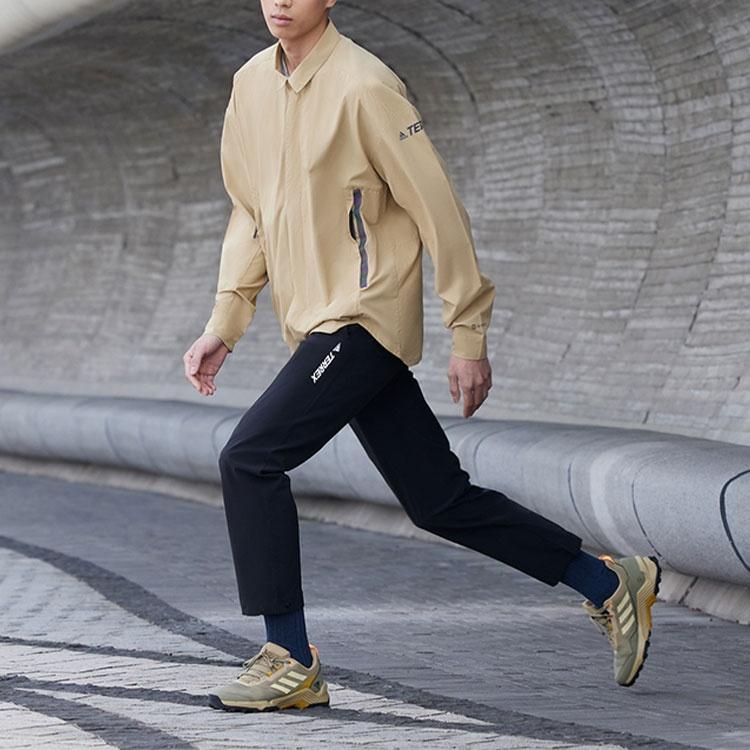 Мужская куртка adidas Terrex C Myshelter W.r с принтом Logo Stripe, с воротником, цвет хаки, H48571