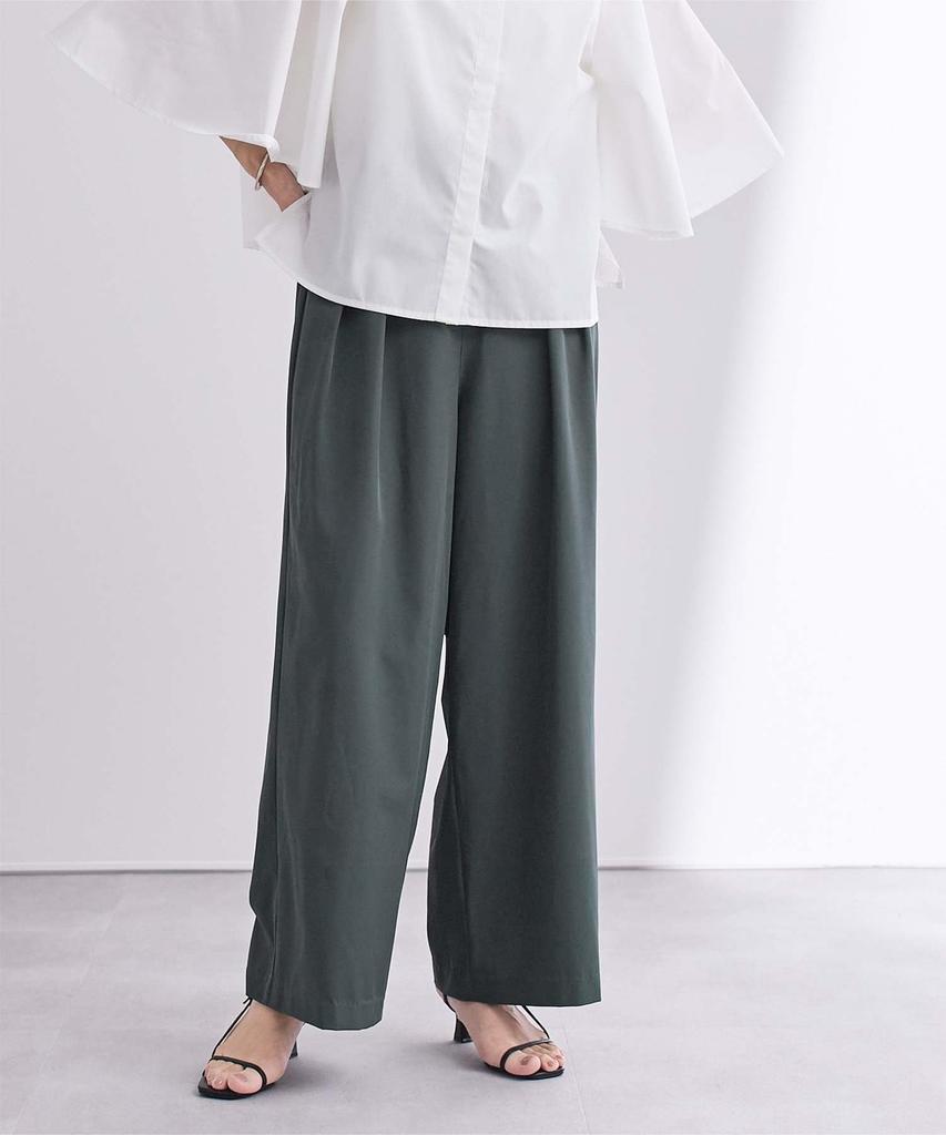 Широкие брюки на резинке BFXT0309 S Угольный [Ваш] Водоотталкивающие с двумя складками Женские