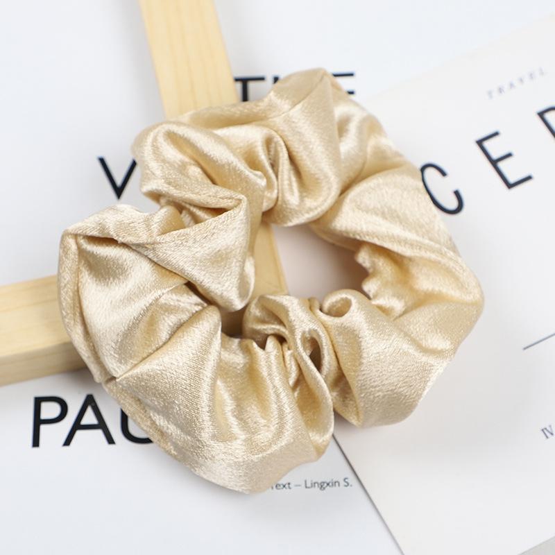 Lystrfac Stain Silk Oversize Scrunchies for Women Girls Solid Color Hair Rope Elastic Hair Band Hair Tie Hair Accessories
