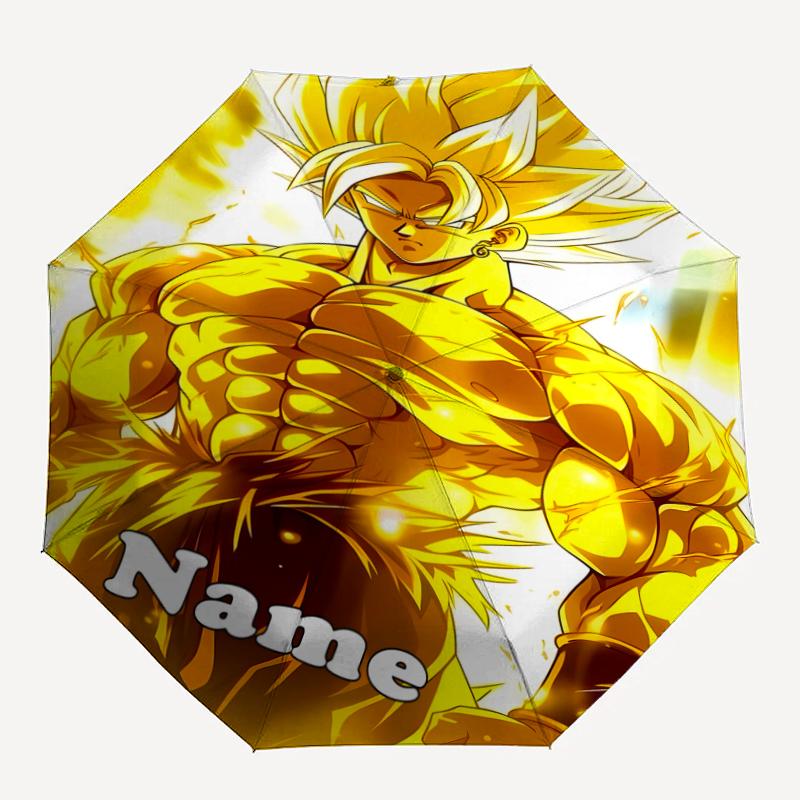 Автоматический зонт на заказ с тематикой Dragon Ball, легкий и портативный, 8 спиц, идеально подходит для путешествий на свежем воздухе, дней рождений, Рождества, в качестве подарков.