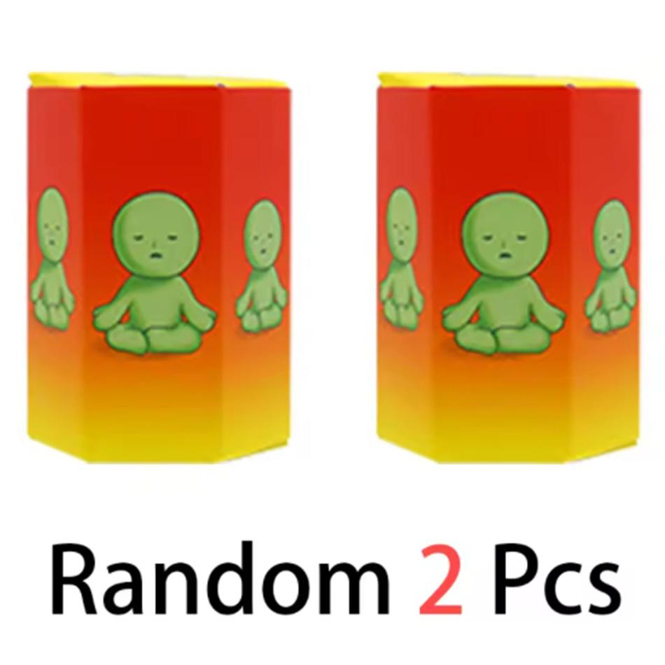 Smiski Yoga Series Blind Box – Luminous Green Figurine, Kawaii Night Light, Cute Collectible Toy, Christmas Gift